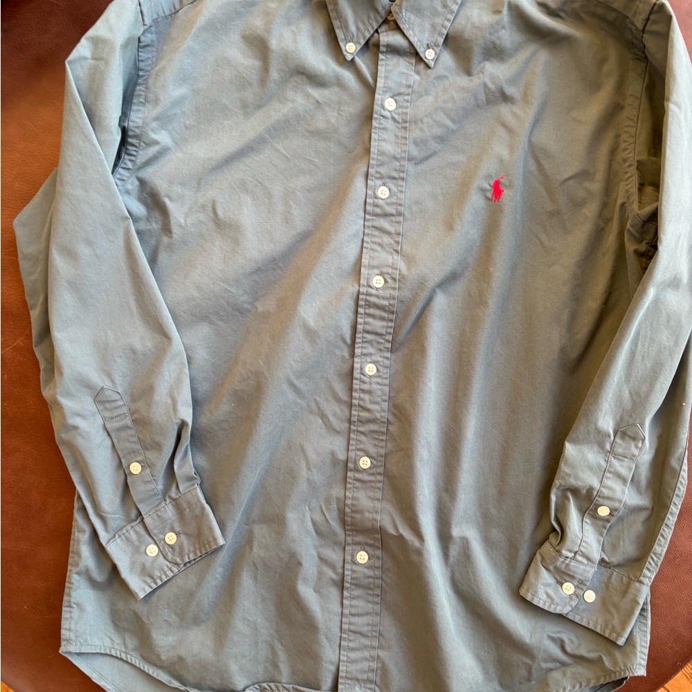 Vintage Ralph Lauren Men's BLAKE Long Sleeve Shirt Size L 100% Cotton